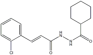 N'-[(E)-3-(2-chlorophenyl)-2-propenoyl]cyclohexanecarbohydrazide Struktur