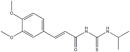 N-[(E)-3-(3,4-dimethoxyphenyl)-2-propenoyl]-N'-isopropylthiourea Struktur