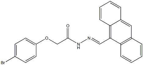 N'-[(E)-9-anthrylmethylidene]-2-(4-bromophenoxy)acetohydrazide Struktur