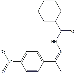 N'-[(Z)-1-(4-nitrophenyl)ethylidene]cyclohexanecarbohydrazide Struktur