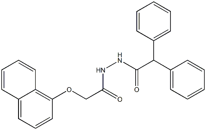 N'-[2-(1-naphthyloxy)acetyl]-2,2-diphenylacetohydrazide Struktur