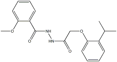 N'-[2-(2-isopropylphenoxy)acetyl]-2-methoxybenzohydrazide Struktur