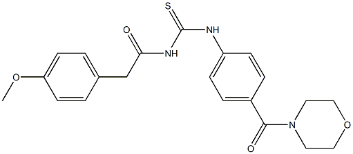 N-[2-(4-methoxyphenyl)acetyl]-N'-[4-(4-morpholinylcarbonyl)phenyl]thiourea Struktur