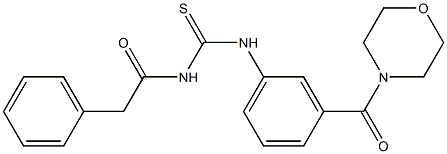 N-[3-(4-morpholinylcarbonyl)phenyl]-N'-(2-phenylacetyl)thiourea Struktur