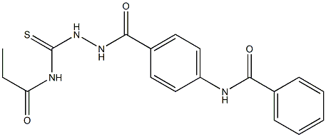 N-[4-({2-[(propionylamino)carbothioyl]hydrazino}carbonyl)phenyl]benzamide Struktur