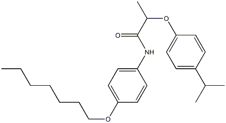 N-[4-(heptyloxy)phenyl]-2-(4-isopropylphenoxy)propanamide Struktur