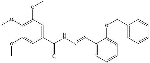 N'-{(E)-[2-(benzyloxy)phenyl]methylidene}-3,4,5-trimethoxybenzohydrazide Struktur