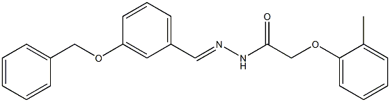 N'-{(E)-[3-(benzyloxy)phenyl]methylidene}-2-(2-methylphenoxy)acetohydrazide Struktur