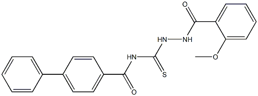 N-{[2-(2-methoxybenzoyl)hydrazino]carbothioyl}[1,1'-biphenyl]-4-carboxamide Struktur