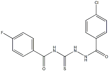 N-{[2-(4-chlorobenzoyl)hydrazino]carbothioyl}-4-fluorobenzamide Struktur