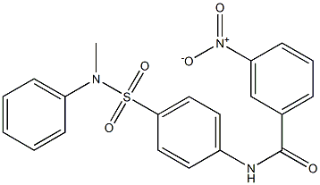 N-{4-[(methylanilino)sulfonyl]phenyl}-3-nitrobenzamide Struktur