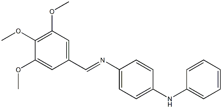 N-(4-anilinophenyl)-N-[(E)-(3,4,5-trimethoxyphenyl)methylidene]amine Struktur