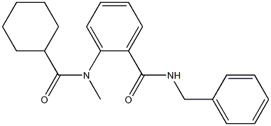 N-benzyl-2-[(cyclohexylcarbonyl)(methyl)amino]benzamide Struktur