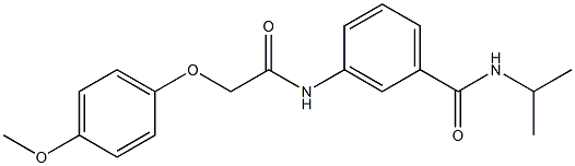 N-isopropyl-3-{[2-(4-methoxyphenoxy)acetyl]amino}benzamide Struktur