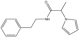 N-phenethyl-2-(1H-pyrrol-1-yl)propanamide Struktur