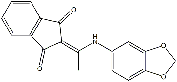 2-[1-(1,3-benzodioxol-5-ylamino)ethylidene]-1H-indene-1,3(2H)-dione Struktur