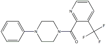 (4-phenylpiperazino)[3-(trifluoromethyl)-2-pyridinyl]methanone Struktur