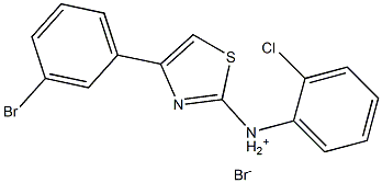 4-(3-bromophenyl)-N-(2-chlorophenyl)-1,3-thiazol-2-aminium bromide Struktur