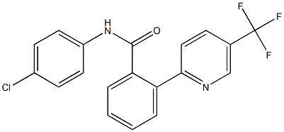 N-(4-chlorophenyl)-2-[5-(trifluoromethyl)-2-pyridinyl]benzenecarboxamide Struktur