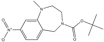 1-methyl-4-Boc-8-nitro-2,3,4,5-tetrahydro-1H-benzo[e][1,4]diazepine Struktur