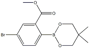 Methyl 5-bromo-2-(5,5-dimethyl-1,3,2-dioxaborinan-2-yl)benzoate Struktur