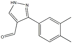 3-(3,4-dimethylphenyl)-1H-pyrazole-4-carbaldehyde Struktur