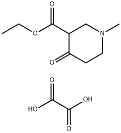 ethyl 1-methyl-4-oxopiperidine-3-carboxylate oxalate Struktur