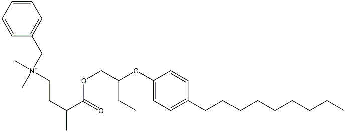 N,N-Dimethyl-N-benzyl-N-[3-[[2-(4-nonylphenyloxy)butyl]oxycarbonyl]butyl]aminium Struktur