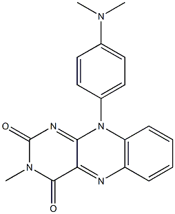 3-Methyl-10-[4-(dimethylamino)phenyl]pyrimido[4,5-b]quinoxaline-2,4(3H,10H)-dione Struktur