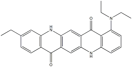 1-(Diethylamino)-10-ethyl-5,12-dihydroquino[2,3-b]acridine-7,14-dione Struktur