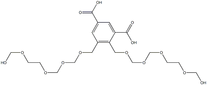 4,5-Bis(10-hydroxy-2,4,6,9-tetraoxadecan-1-yl)isophthalic acid Struktur