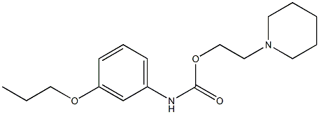 1-[2-[[(3-Propoxyphenyl)amino]carbonyloxy]ethyl]piperidine Struktur