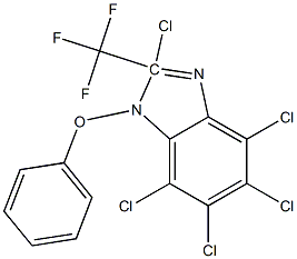 7-Trichlorophenoxy-2-trifluoromethyl-dichlorobenzimidazole Struktur