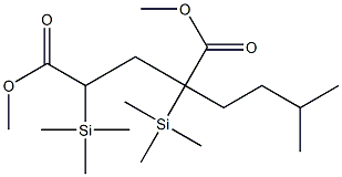 2-(3-Methylbutyl)-2,4-bis(trimethylsilyl)pentanedioic acid dimethyl ester Struktur