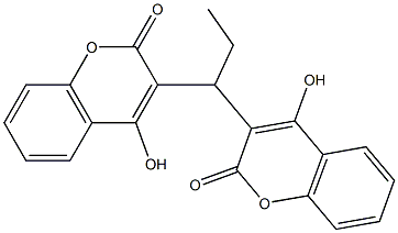 3,3'-Propylidenebis(4-hydroxycoumarin) Struktur