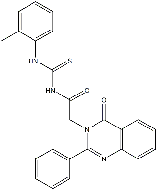 1-[(4-Oxo-2-phenyl-3,4-dihydroquinazolin-3-yl)acetyl]-3-(o-tolyl)thiourea Struktur