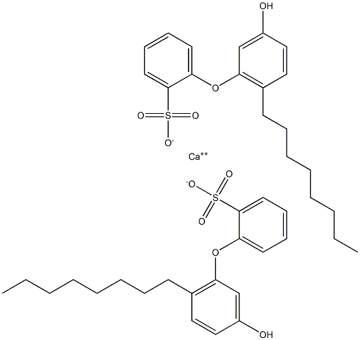 Bis(3'-hydroxy-6'-octyl[oxybisbenzene]-2-sulfonic acid)calcium salt Struktur