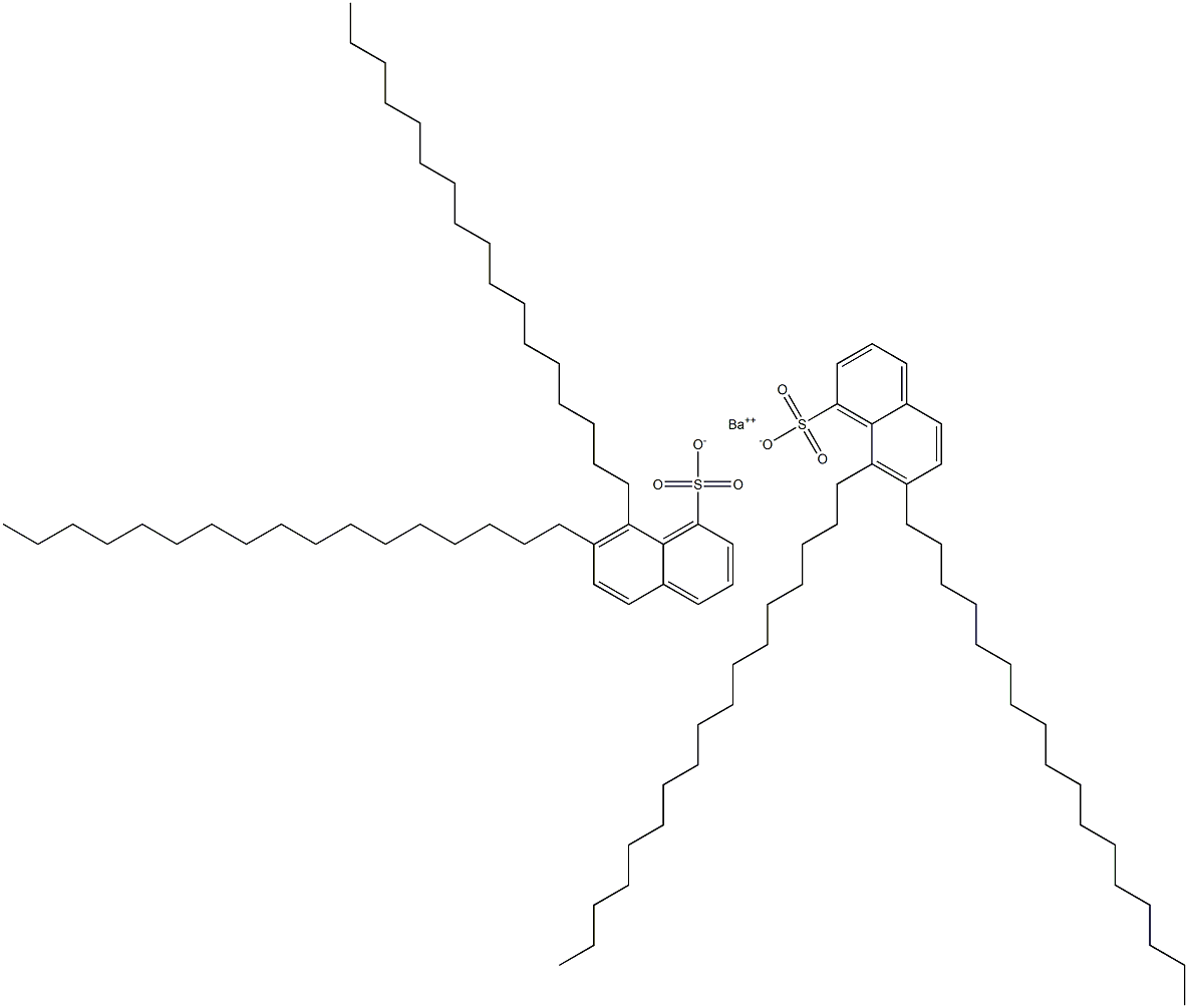 Bis(7,8-diheptadecyl-1-naphthalenesulfonic acid)barium salt Struktur