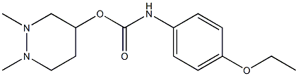 4-Ethoxyphenylcarbamic acid 1,2-dimethyl-(1,2,3,4,5,6-hexahydropyridazin)-4-yl ester Struktur