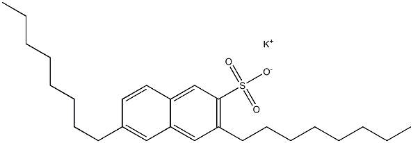 3,6-Dioctyl-2-naphthalenesulfonic acid potassium salt Struktur