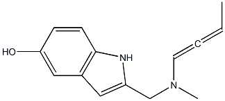 2-[Methyl(1,2-butadienyl)aminomethyl]-1H-indol-5-ol Struktur