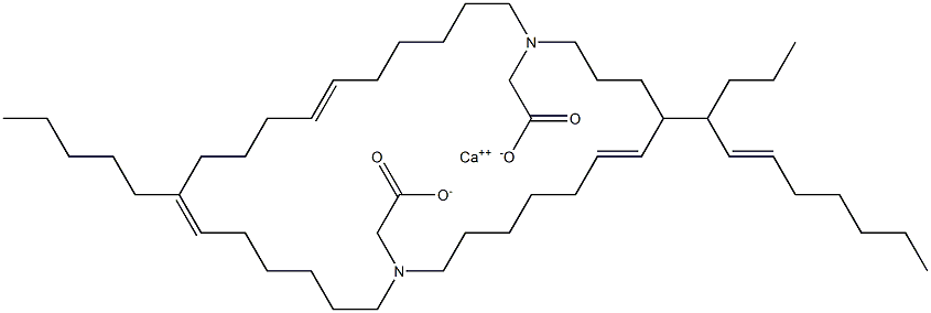 Bis[N,N-di(6-dodecenyl)glycine]calcium salt Struktur