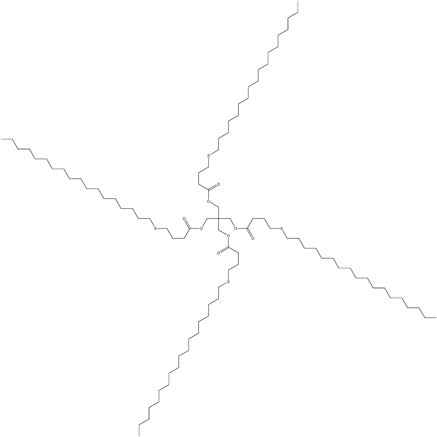 Pentaerythritol tetra[4-(octadecylthio)butyrate] Struktur