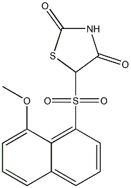 5-(8-Methoxy-1-naphthalenylsulfonyl)thiazolidine-2,4-dione Struktur