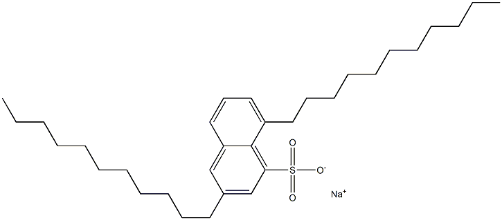 3,8-Diundecyl-1-naphthalenesulfonic acid sodium salt Struktur