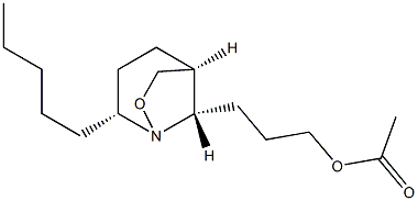 Acetic acid 3-[(2R,5S,8S)-2-pentyl-1-aza-7-oxabicyclo[3.2.1]octan-8-yl]propyl ester Struktur