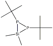 3,3-Dimethyl-1,2-bis(1,1-dimethylethyl)diphosphasilacyclopropane Struktur