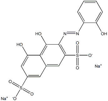 4,5-Dihydroxy-3-[(2-hydroxyphenyl)azo]naphthalene-2,7-disulfonic acid disodium salt Struktur