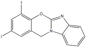 2,4-Diiodo-12H-benzimidazo[2,1-b][1,3]benzoxazine Struktur