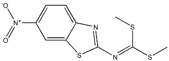 N-(6-Nitrobenzothiazol-2-yl)imidodithiocarbonic acid dimethyl ester Struktur